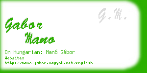 gabor mano business card